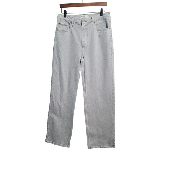 Abercrombie & Fitch Gray 90's High Rise Relaxed Jeans Size 10 - Picture 1 of 4